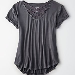 Lace Cross Front Tee